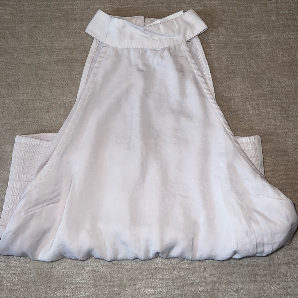 American Eagle light purple sleeveless halter top with buttons in back